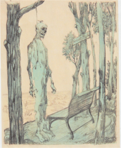 Herberts Ruh, Study of a soldier on the reverse